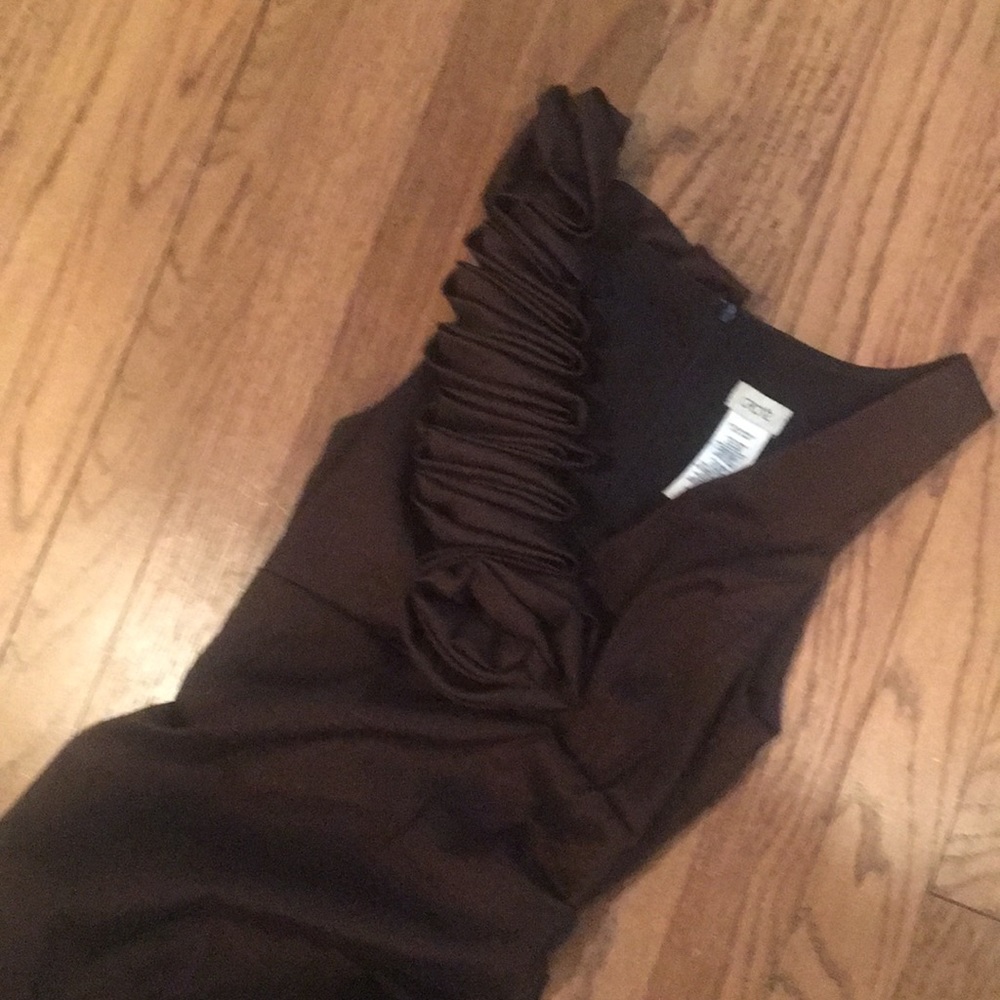 Cache Flowered Neck Dress - Picture 2 of 4